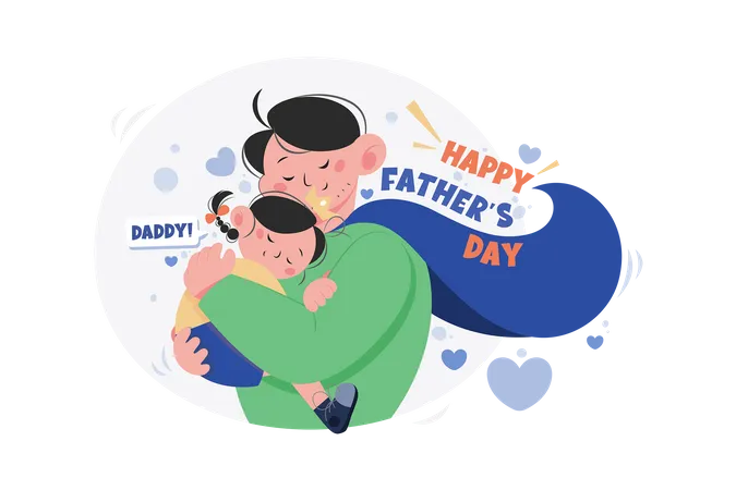 Happy Father Day  Illustration