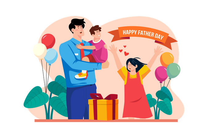 Happy Father Day  Illustration