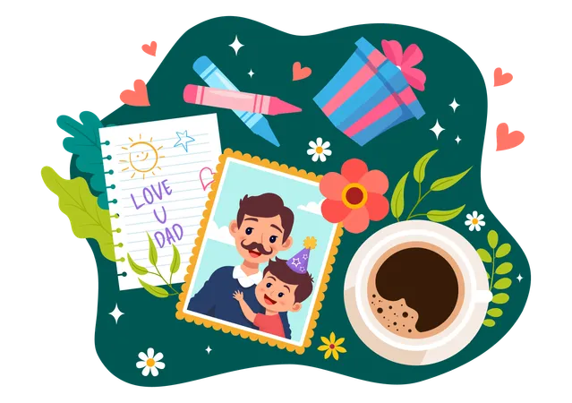 Happy Fathers Day  Illustration