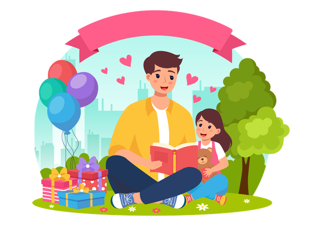 Happy Fathers Day  Illustration