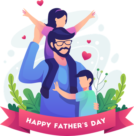 Happy father's day Illustration