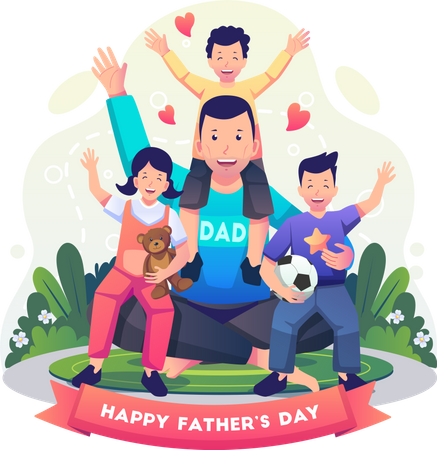 Happy Father's Day Illustration