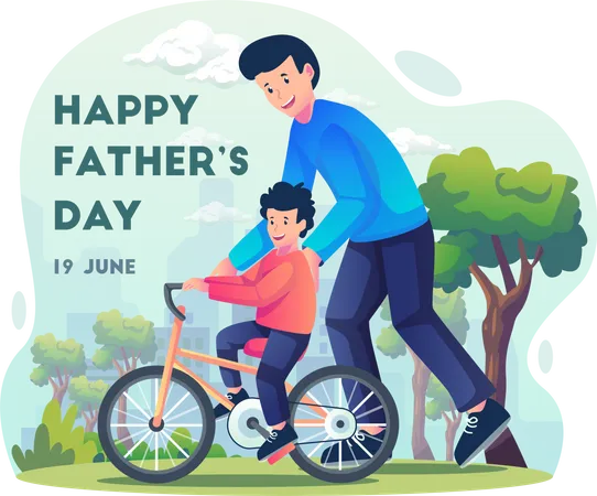 Happy Father's Day Illustration