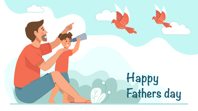 Happy fathers day Illustration
