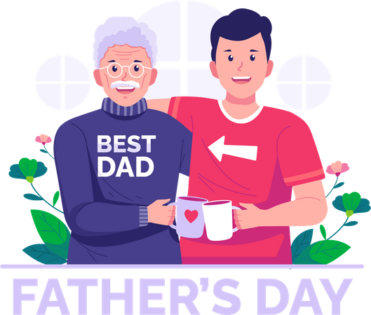 Happy Father's Day  Illustration