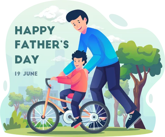 Happy Father's Day  Illustration