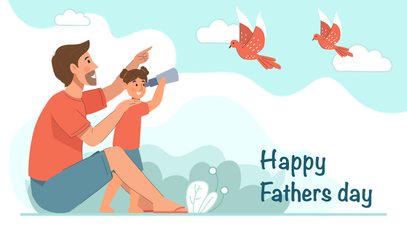 Happy fathers day  Illustration