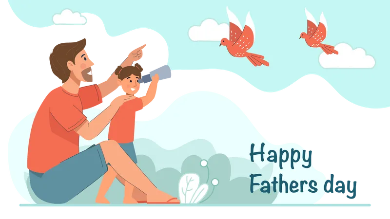 Happy fathers day  Illustration