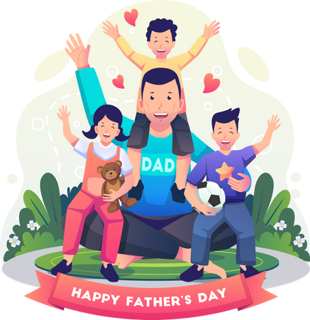 Happy Father's Day  Illustration