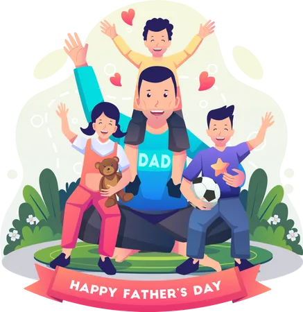 Happy Father's Day  Illustration