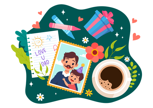 Happy Fathers Day  Illustration