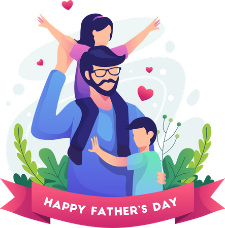 Happy father's day  Illustration