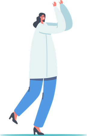 Happy female doctor Illustration