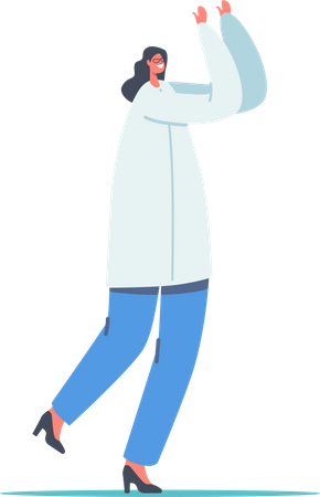 Happy female doctor  Illustration