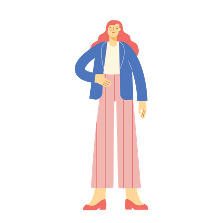 Happy Female  Illustration