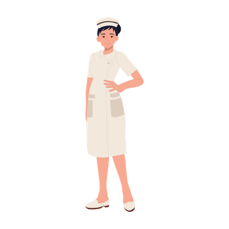 Happy female nurse Illustration