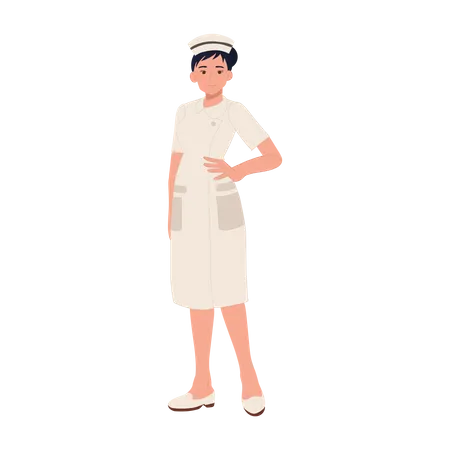 Happy female nurse Illustration