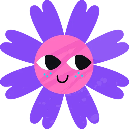 Happy Flower Emoji  Illustration