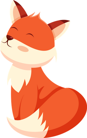 Happy Fox  Illustration