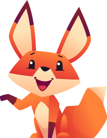 Happy Fox  Illustration