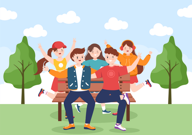 Happy Friendship Day celebration  Illustration