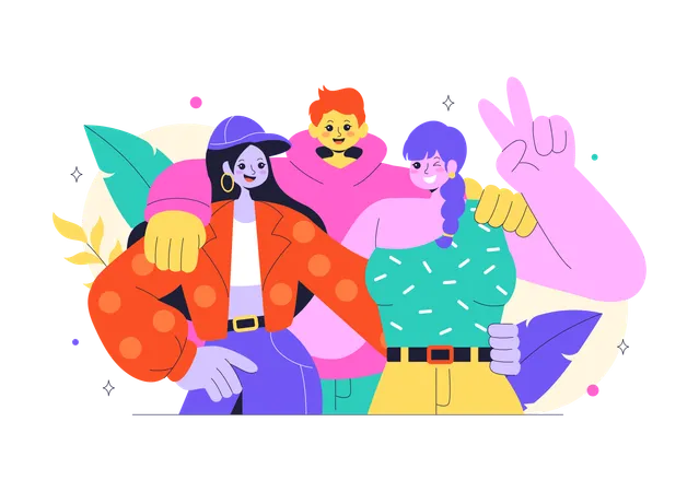 Happy Friendship Day  Illustration