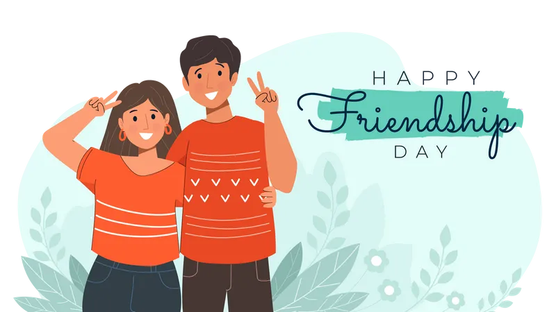 Happy Friendship Day  Illustration