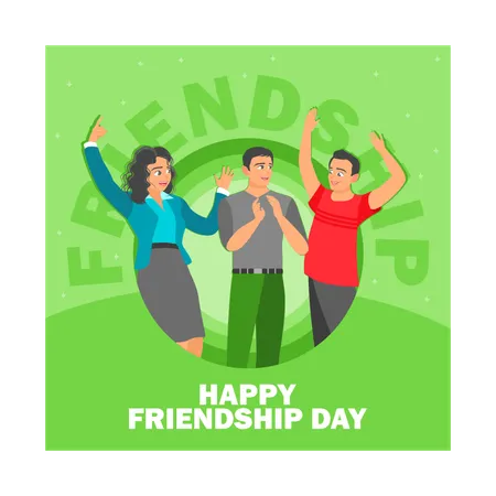 Happy Friendship Day  Illustration