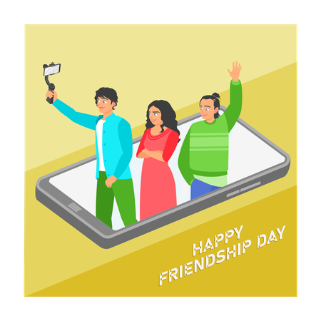 Happy Friendship Day  Illustration