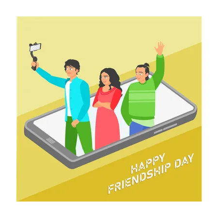 Happy Friendship Day  Illustration