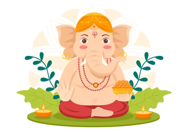 Happy Ganesh Chaturthi  Illustration