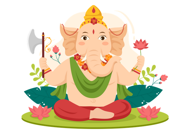 Happy Ganesh Chaturthi  Illustration