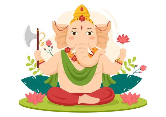 Happy Ganesh Chaturthi  Illustration