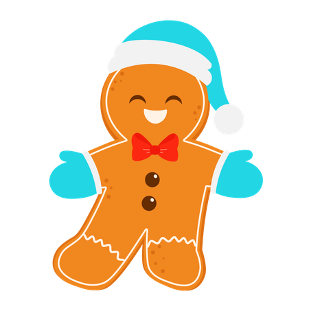 Happy Gingerbread Man  Illustration