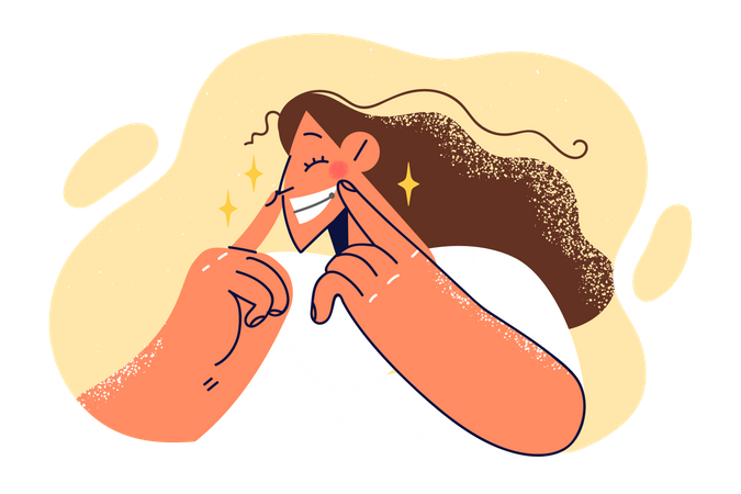 Happy girl  Illustration