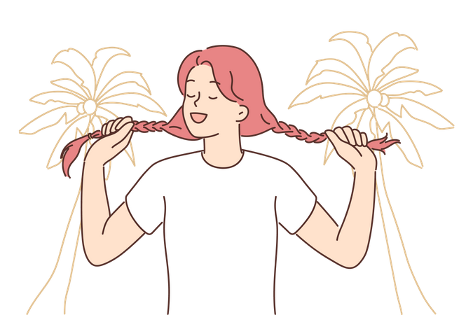 Happy girl  Illustration