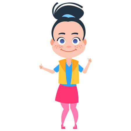 Happy girl  Ilustração