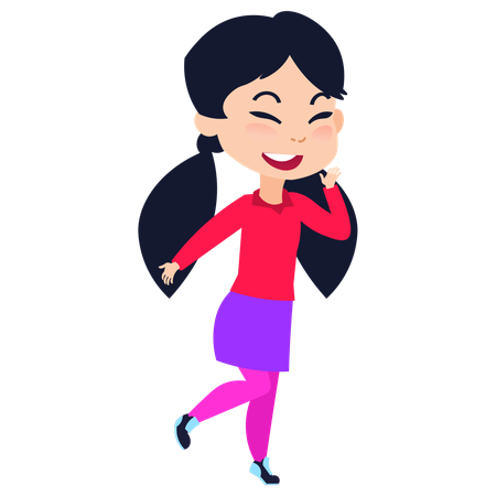 Happy girl  Ilustração