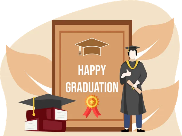 Happy Graduation  Illustration