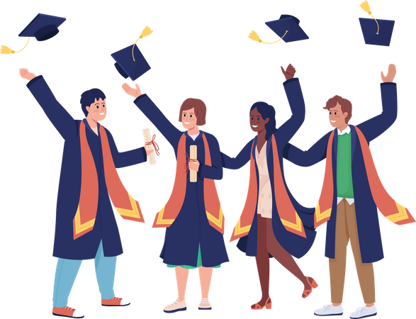 Happy graduation ceremony  Illustration