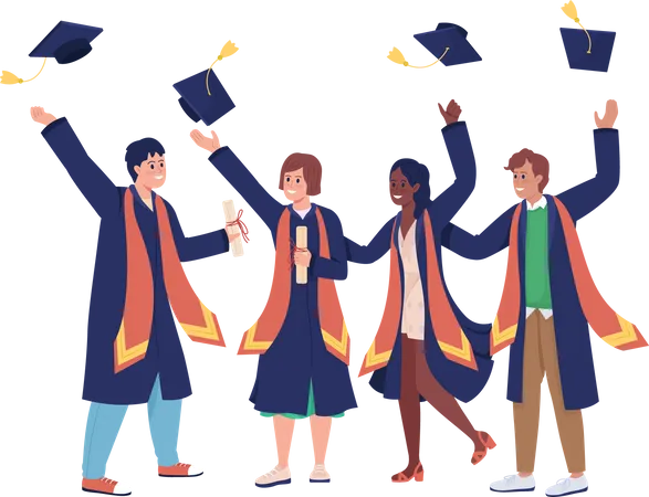 Happy graduation ceremony  Illustration