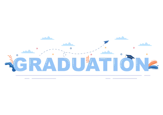 Happy Graduation Day Of Students Celebrating Background Vector Illustration Wearing Academic Dress Graduate Cap And Holding Diploma In Flat Style Illustration