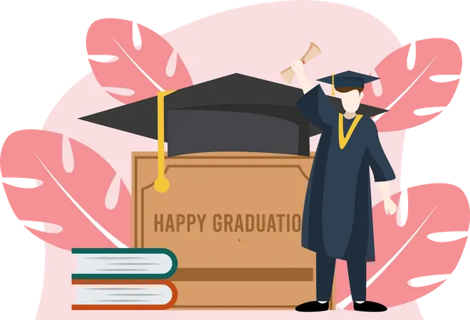 Happy Graduation day  Illustration