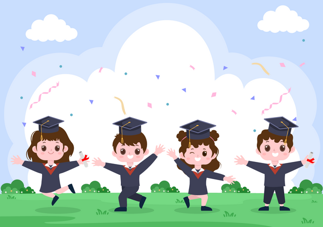 Happy Graduation Day  Illustration