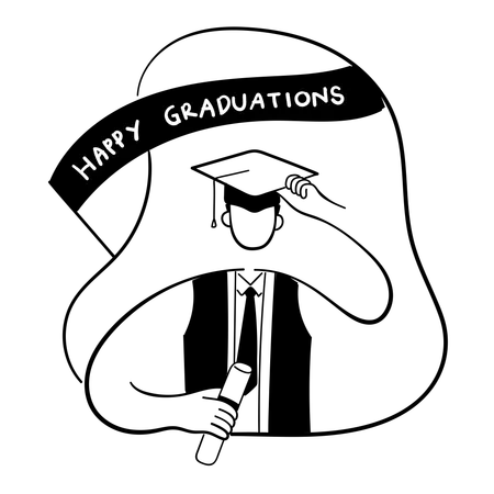 Happy graduations ceremony  Illustration
