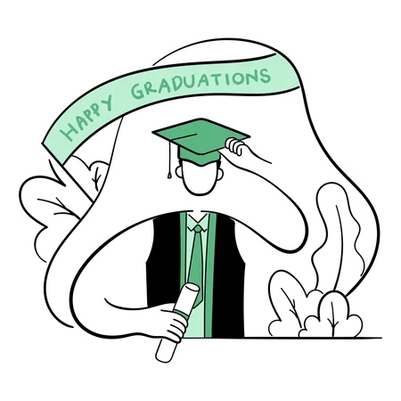 Happy graduations ceremony  Illustration