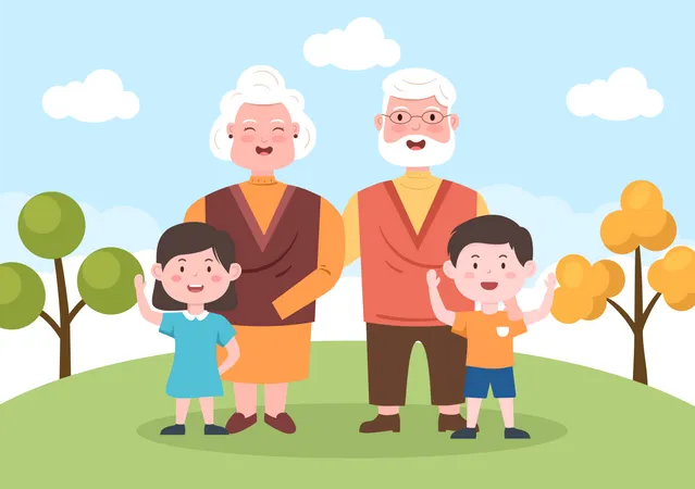 Happy Grandparents Day celebration Illustration