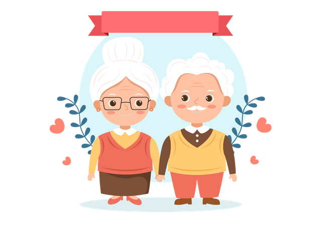 Happy Grandparents Day  Illustration