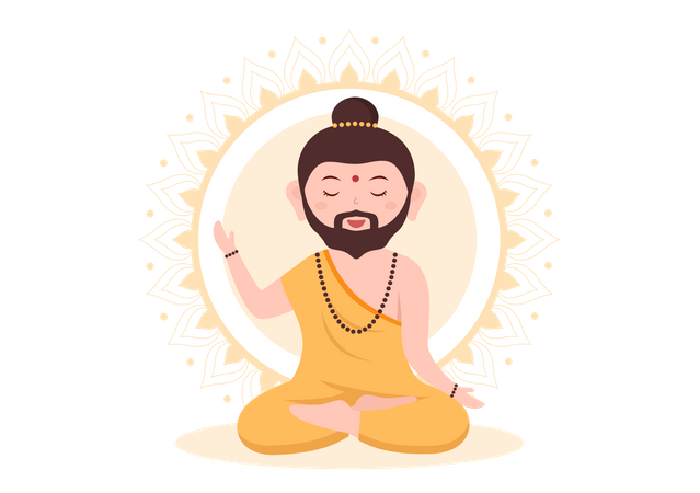 Happy Guru Purnima  Illustration