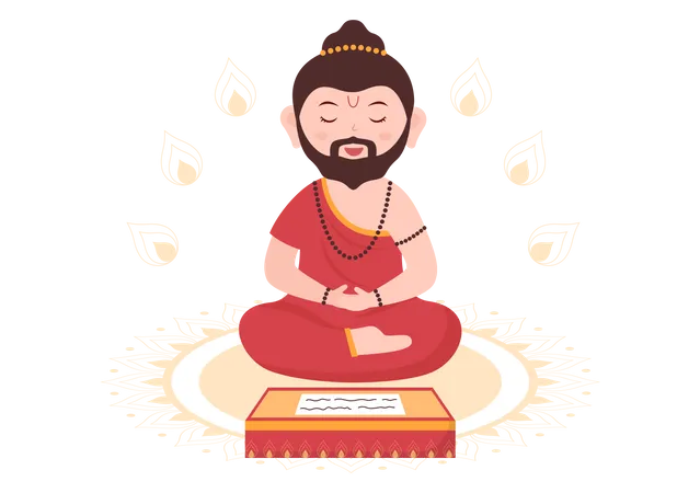 Happy Guru Purnima  Illustration